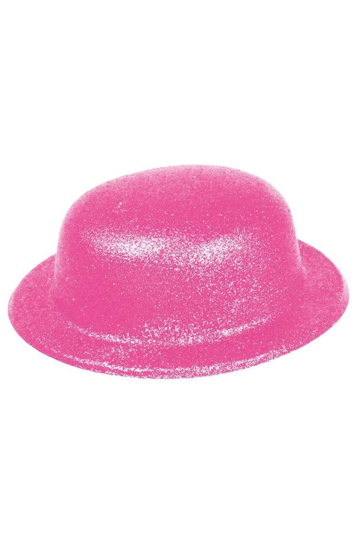 BYDNZ SHOP Pembe Renk Simli Melon Yuvarlak Parti Şapkası 24x26 cm