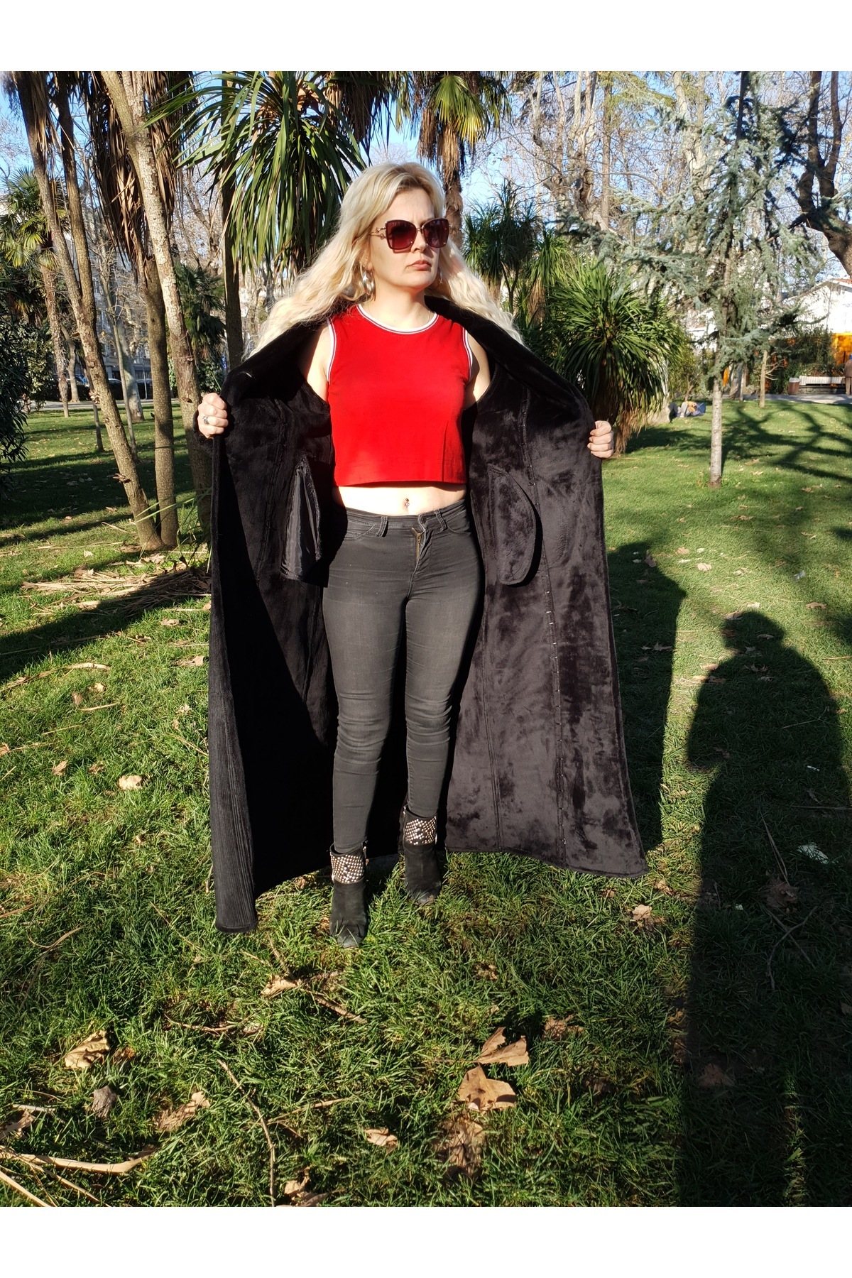 for example  Çok Yüksek Kalitede Içi Kürklü Nubuk Deri Kadın Palto Özel Üretim - Görsel 3