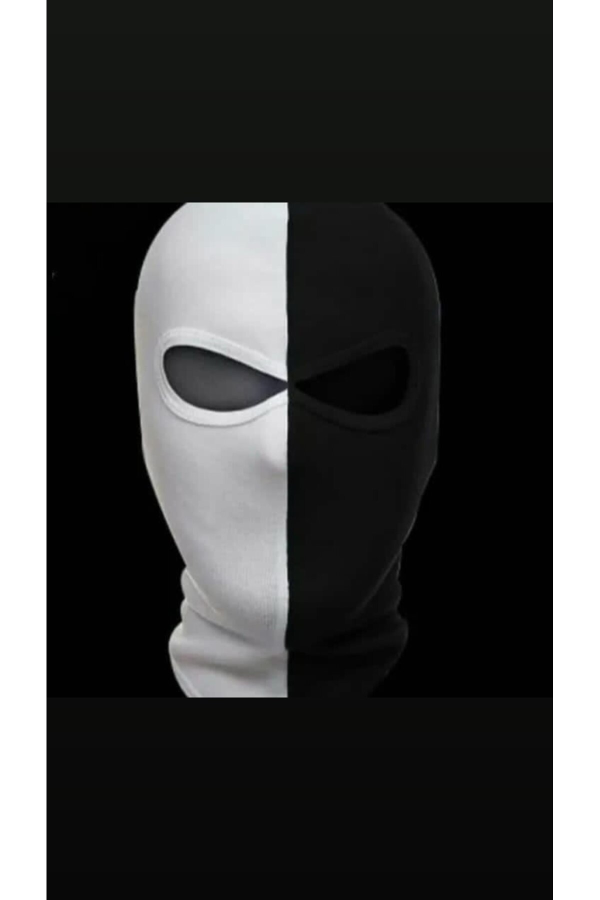 Yenimodam SİYAH BEYAZ TARAFTAR KAR MASKESİ