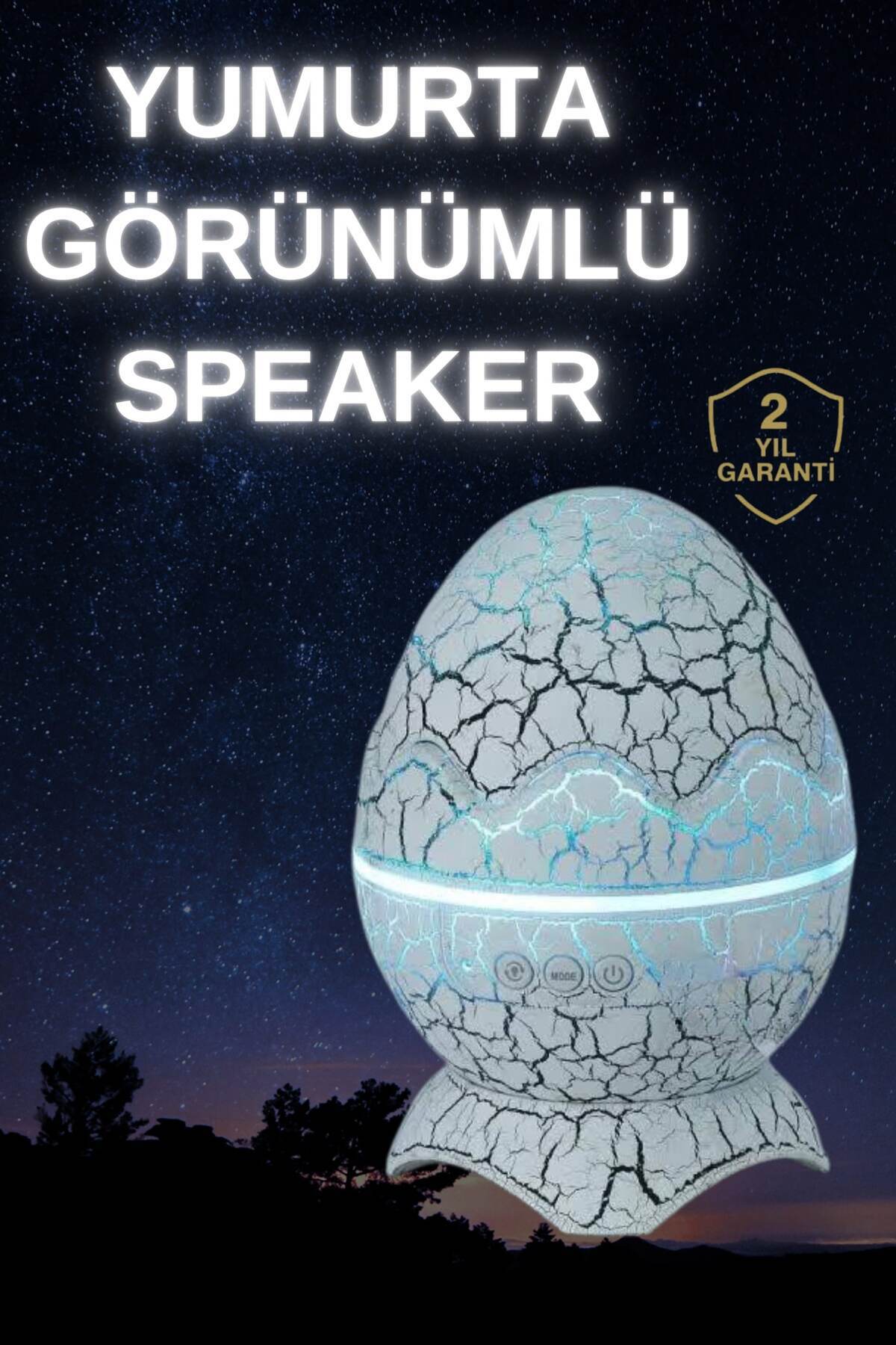 SHC42000 Dinozor Yumurtası Gece Masa Lambası Hoparlör 14 Renk Seçeneği