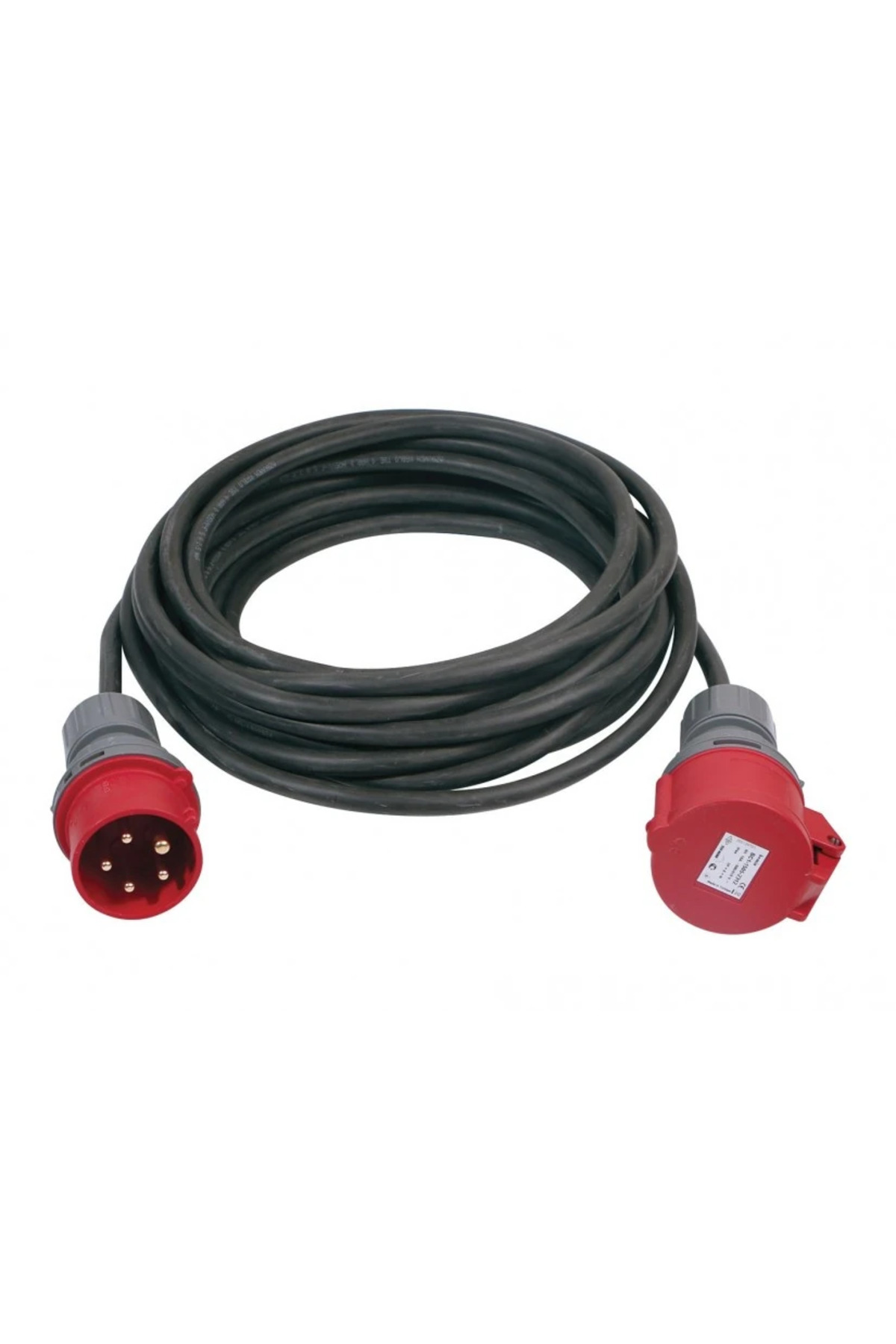 Bemis 10 Metre CEE Norm 5X6 TTR 5 KABLOLU IP44 5/32A 380V DÜZ FİŞ - 5/32A 380V UZATMA PRİZ