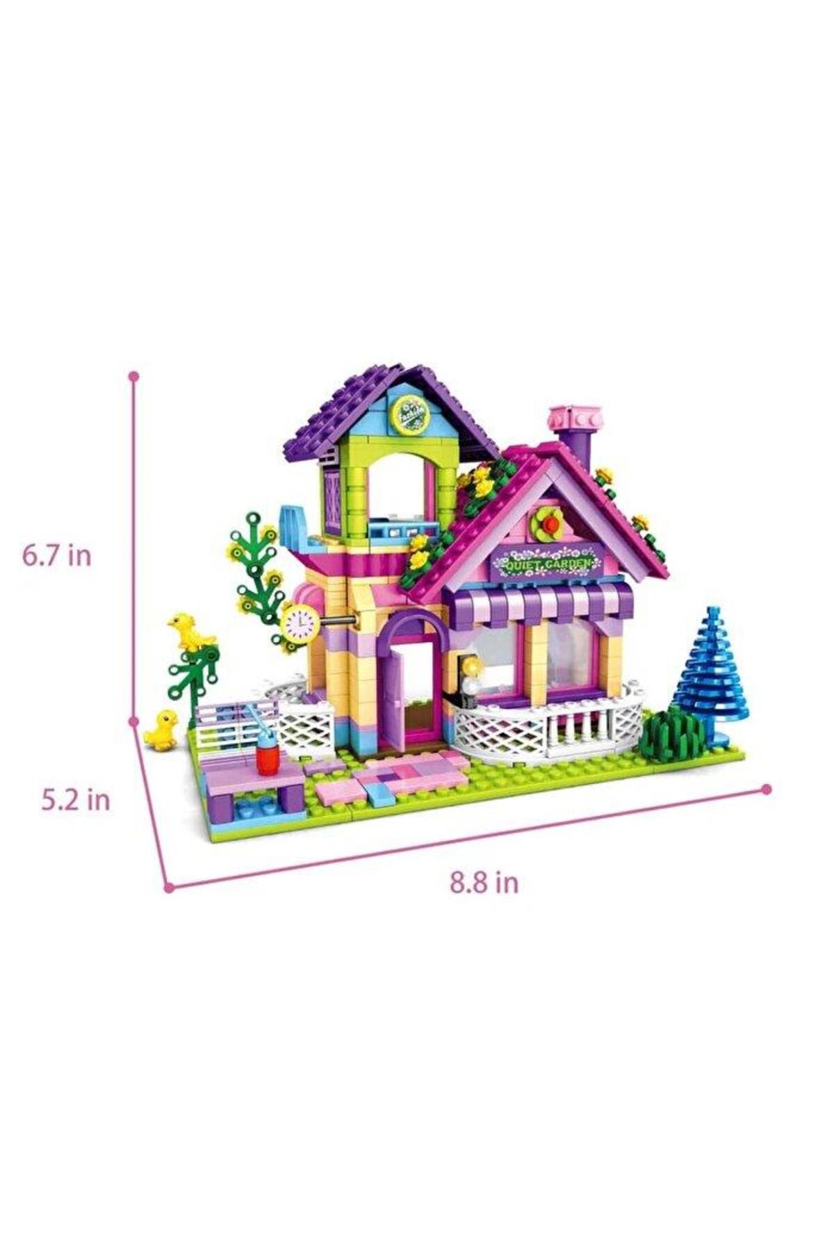 مجموعه بلوک‌های ساختمانی خانه رنگارنگ با باغ، ۵۲۴ تکه