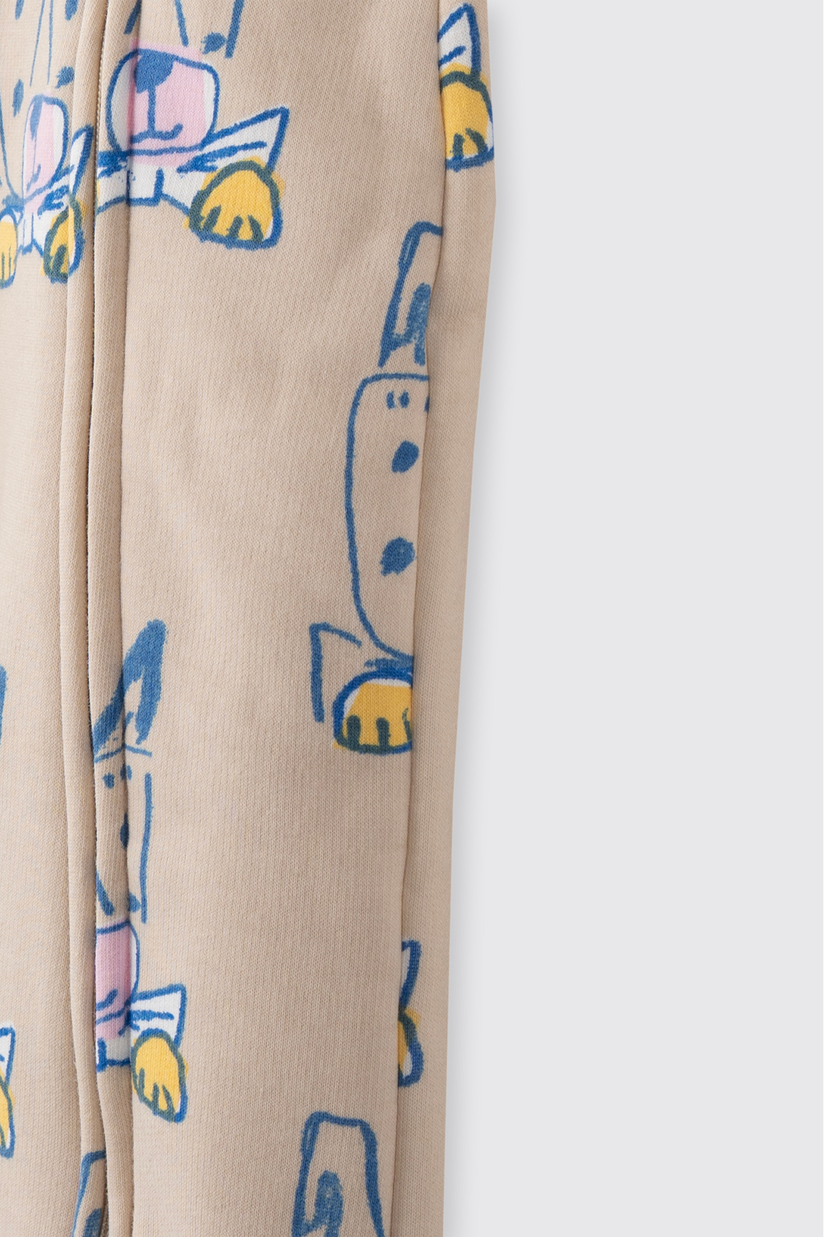 Panço Unisex Bebek Desenli Bej Uyku Tulumu fotoğrafı 2 (önizleme)