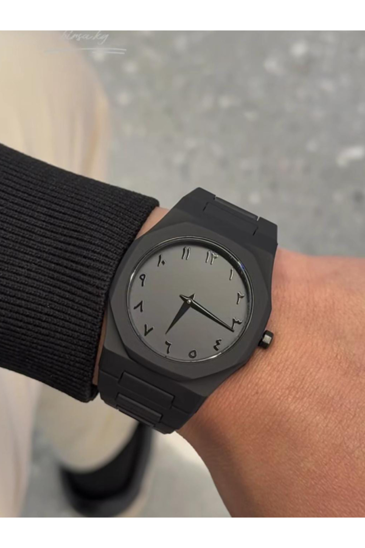 Store  Polikarbon Model Arapça Karbon Kadranlı Dubai Saati, , Kutulu ساعة الكربون - Görsel 4