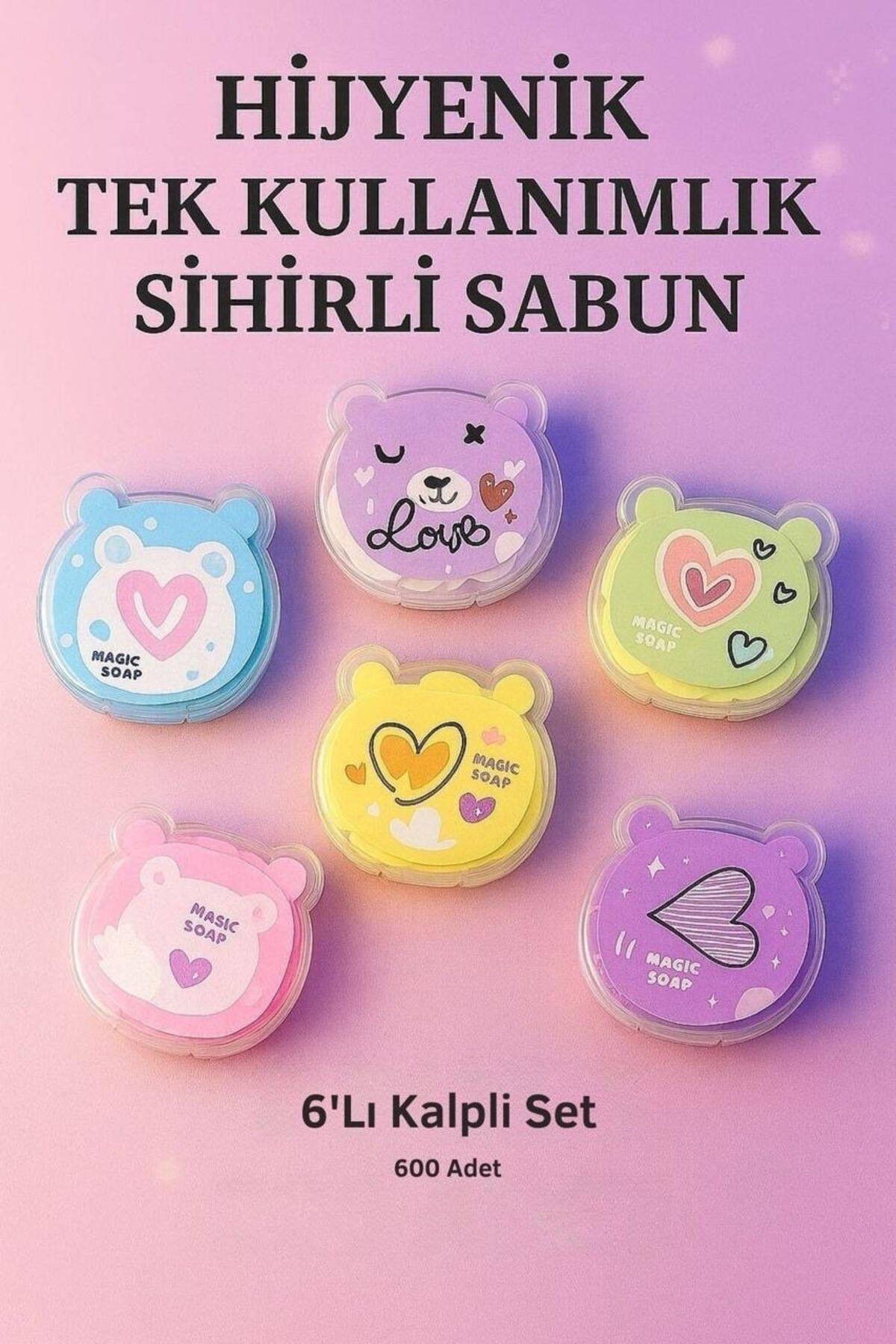 HEY GİDİ GİFT Sihirli Kapibara Figürlü Mini El Sabunu |6'Lı Tatlı Kutuda Tek Kullanımlık Sabun – Hijyenik & Pratik