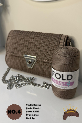thekam Bodrum - Çanta Örgü Kiti (45X21CM Kanvas) Polyester No.4 200 Gr İp, Pl...