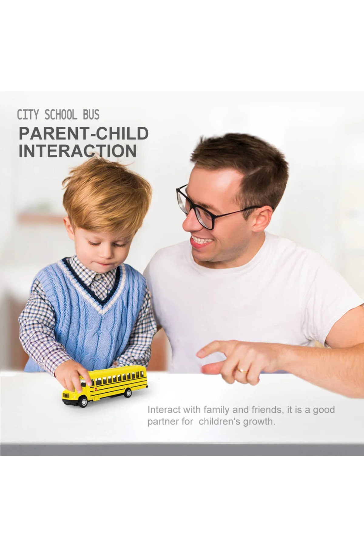 Choice school bus Simulation Alloy School Bus Inertia Toys Car Model Pull Back Car Interactive Toys Car Col