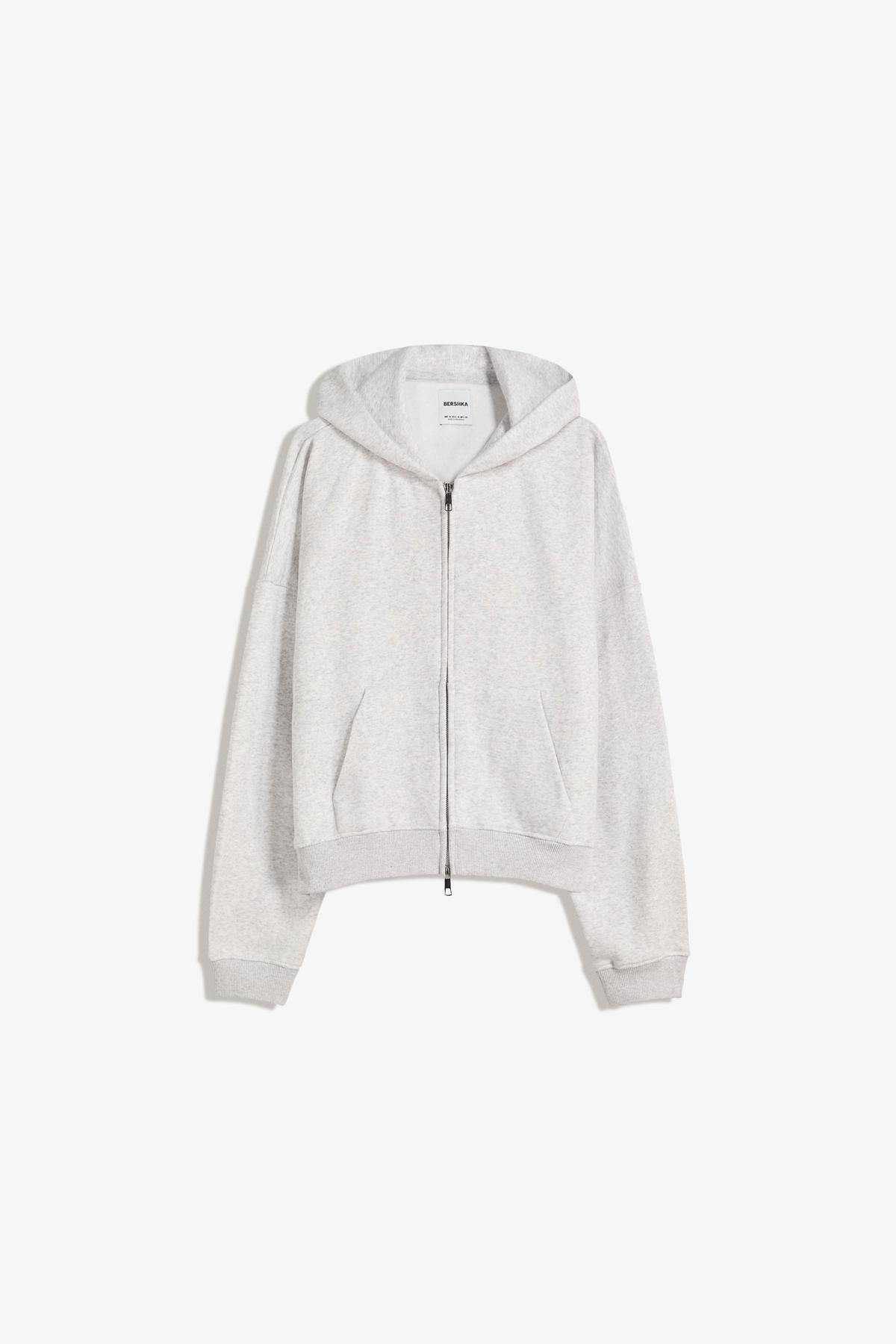 Bershka  Oversize kapüşonlu fermuarlı sweatshirt - Görsel 2
