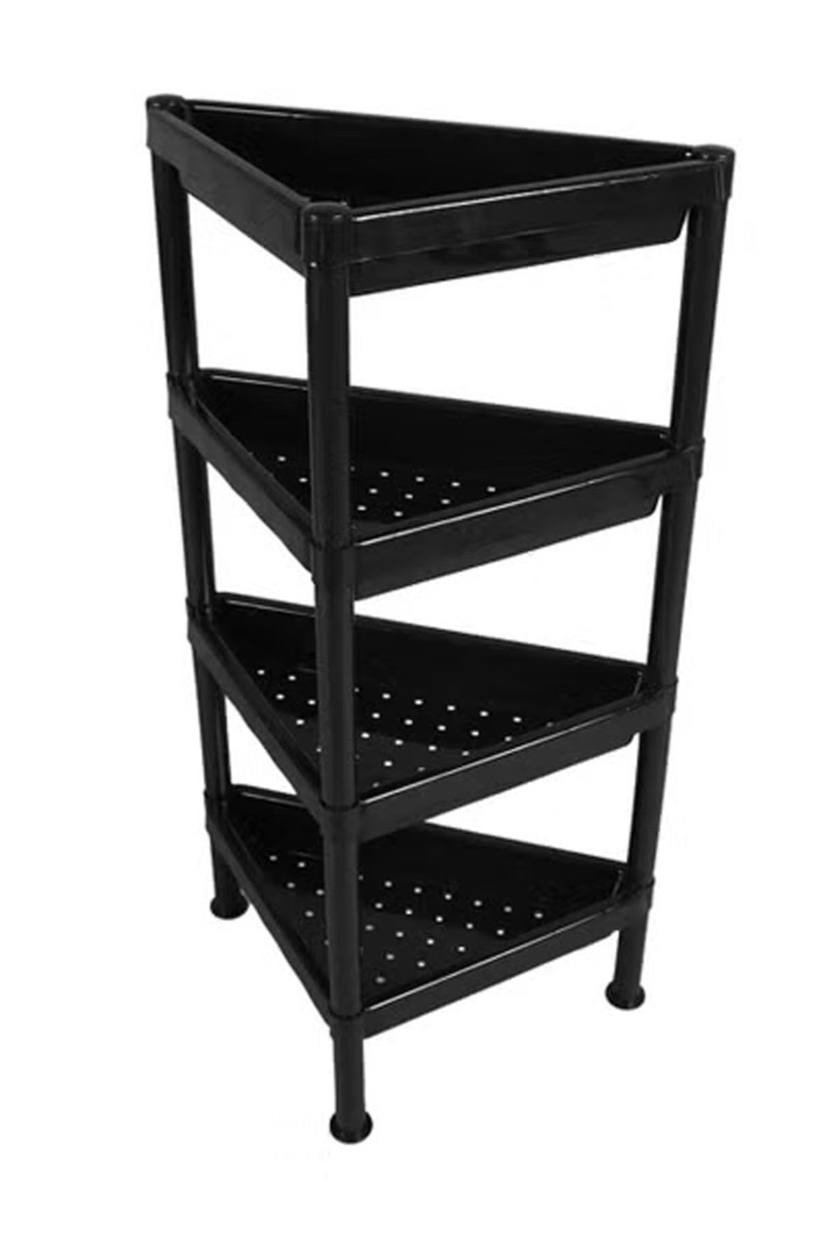 وحدة رفوف زاوية بلاستيكية ذات ثبات ومتانة عالية، 4 طوابق 85*45*25 سم