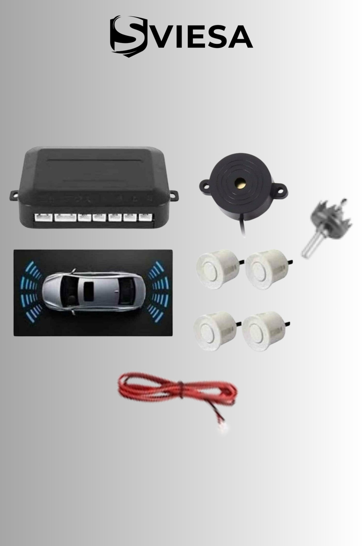 Sviesa Sesli Park Sensörü Beyaz 18mm