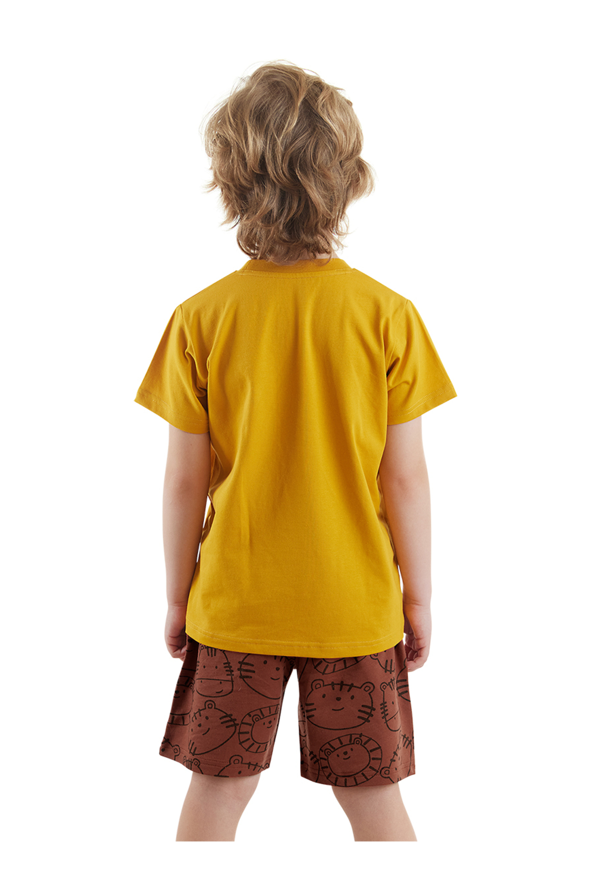 ست بالاتنه و پایین تنه پسرانه طرح دار فاق نرمال آستین استاندارد | دنو کیدز Denokids CFF-24Y2-017 - تصویر 2
