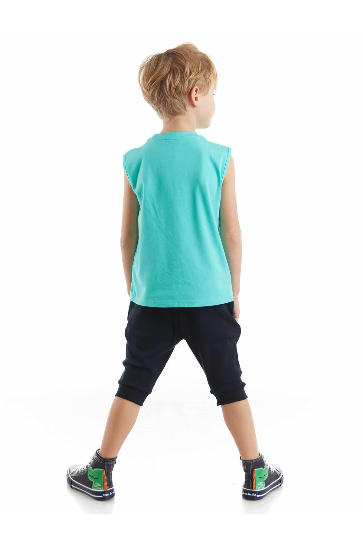 ست بالاتنه و پایین تنه پسرانه Mix کشسان بدون آستین | دنو کیدز Denokids CFF-23Y1-055 - تصویر 2