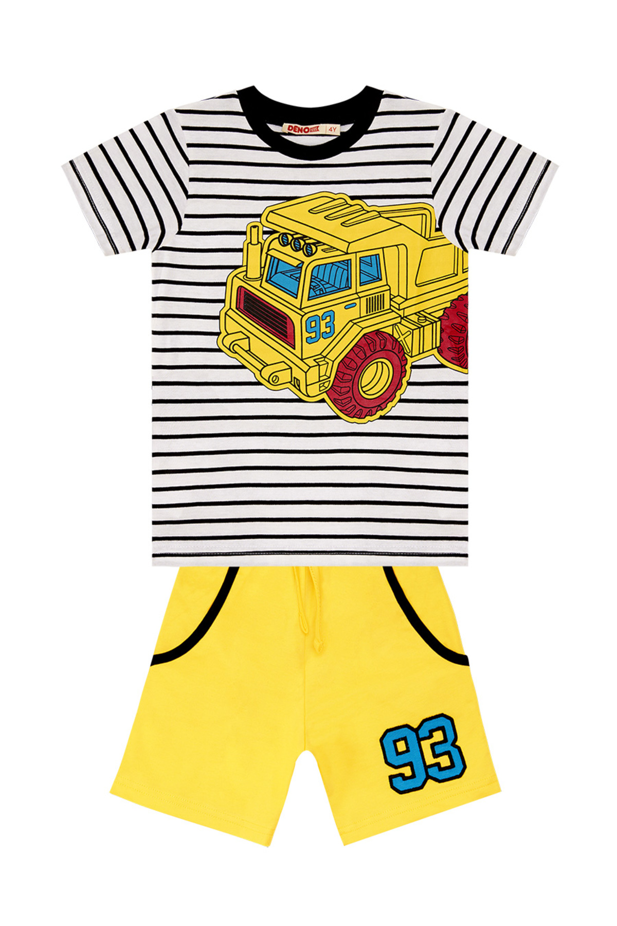 شلوارک پسرانه طرح دار فاق نرمال | دنو کیدز Denokids CFF-21Y1-045 - تصویر 3