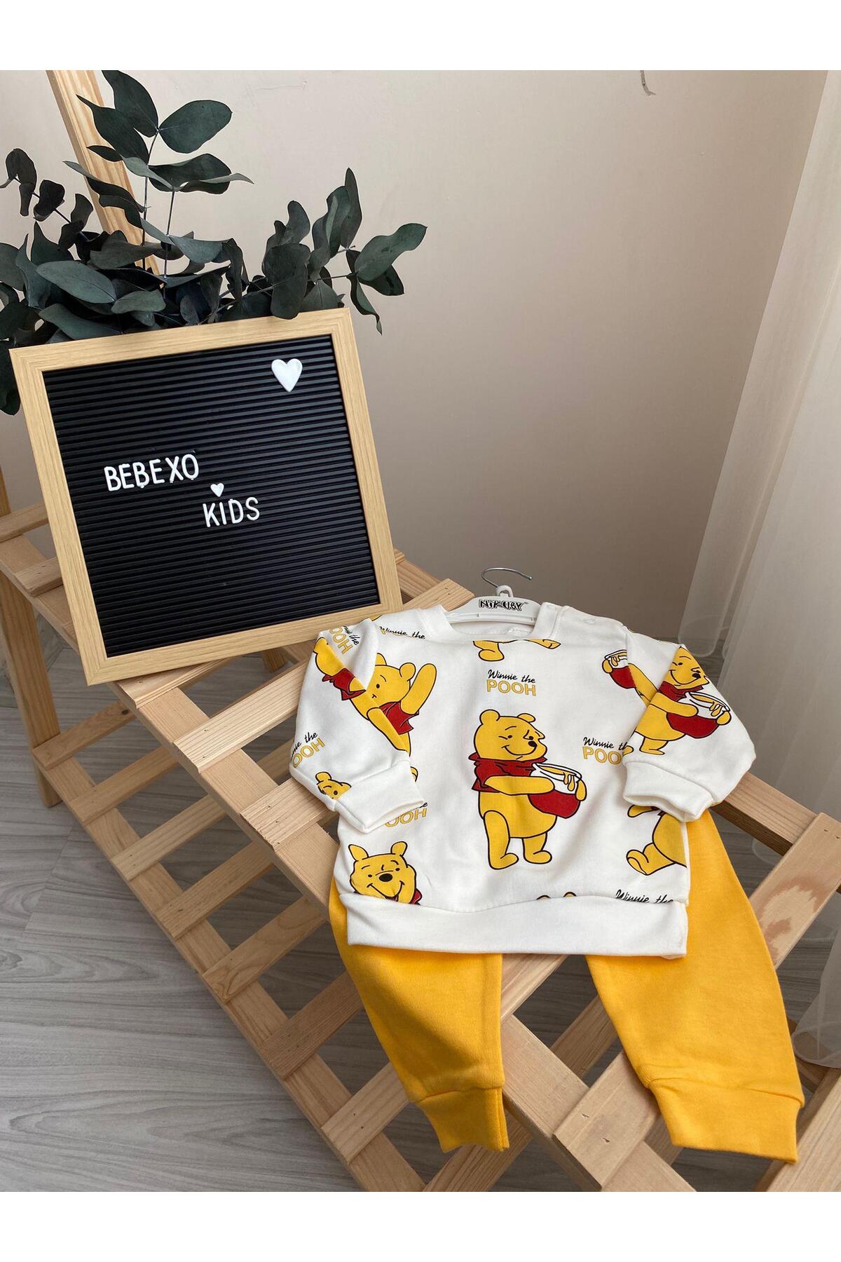 nikuby Unisex Bebek Winnie The Pooh %100 Pamuk Alt Üst Takım | 9-12 -18Aylık fotoğrafı 3 (önizleme)