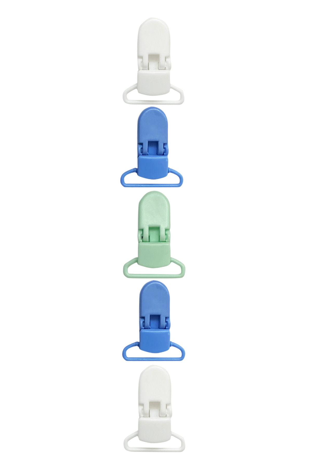 Joyous Mom Kids 5'li Yıkanabilir Renkli Emzik Askısı Emzik Zinciri %100 Pamuk (5 Askı 5 Klips) fotoğrafı 5 (önizleme)