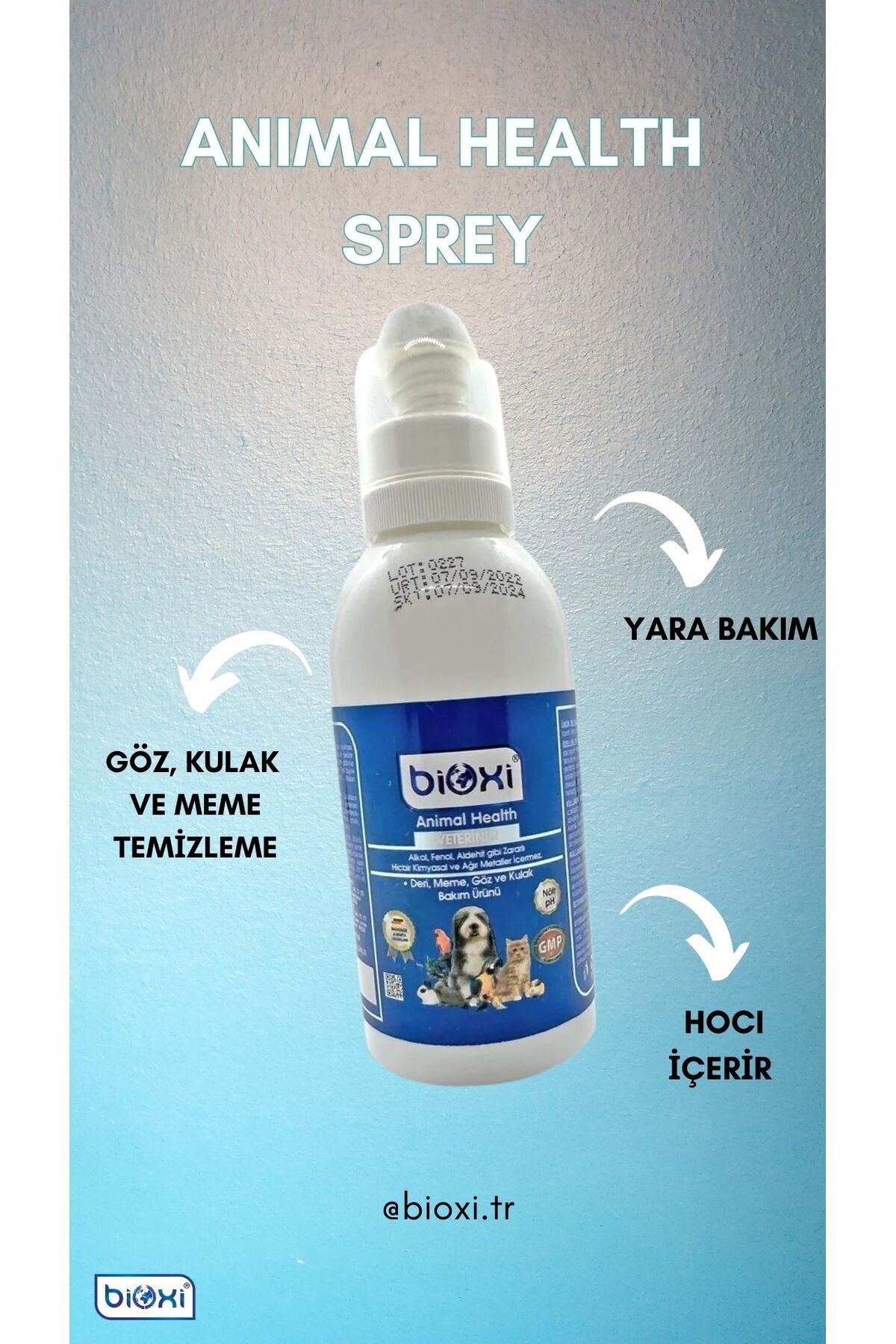 Bioxi Pet Hijyen Seti | Pati Bakım Köpüğü Animal Health Sprey