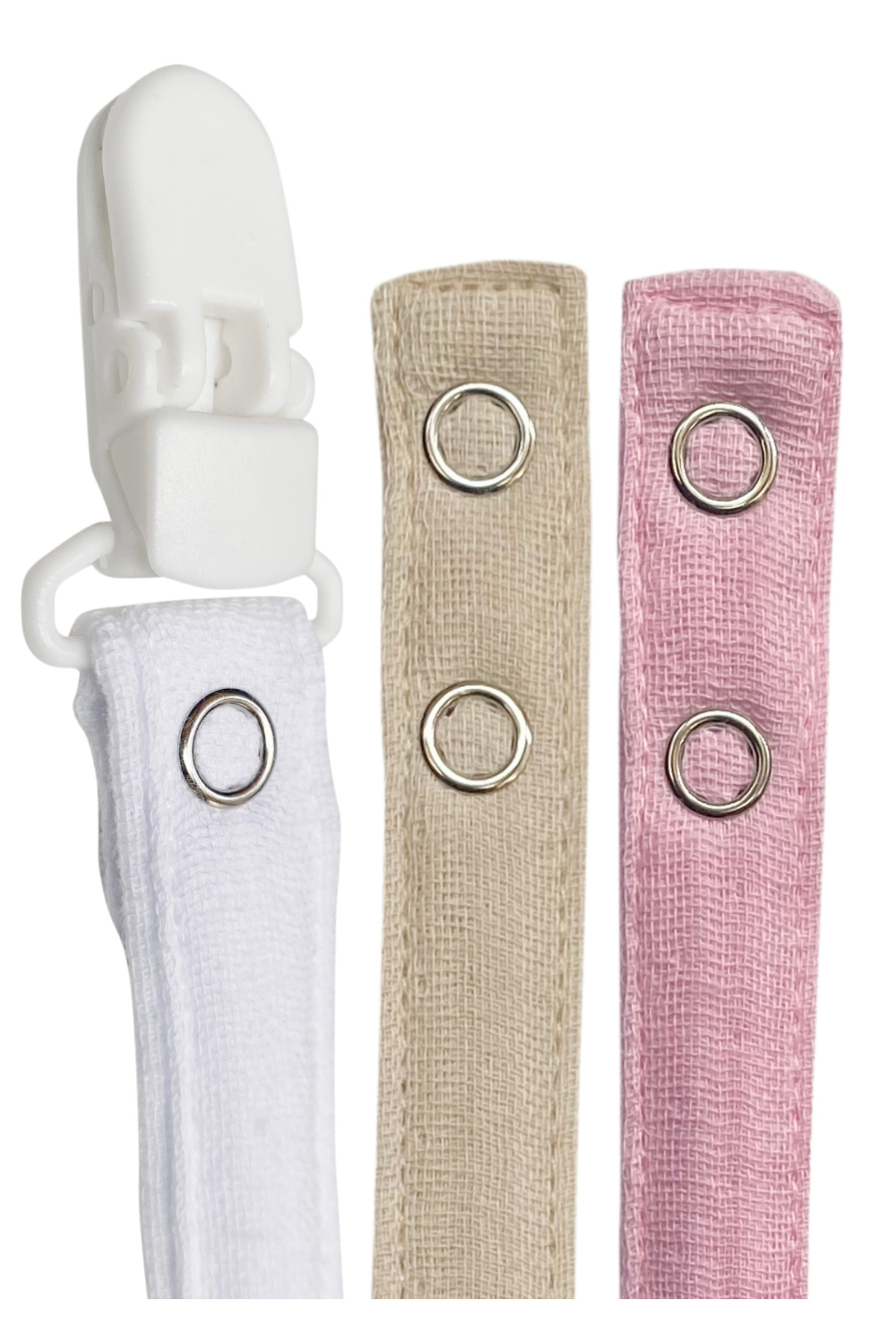 Joyous Mom Kids Pamuk Müslin Bebek Emzik Askısı Plastik Klips Kolay Açılır Emzik Tutacağı fotoğrafı 4 (önizleme)