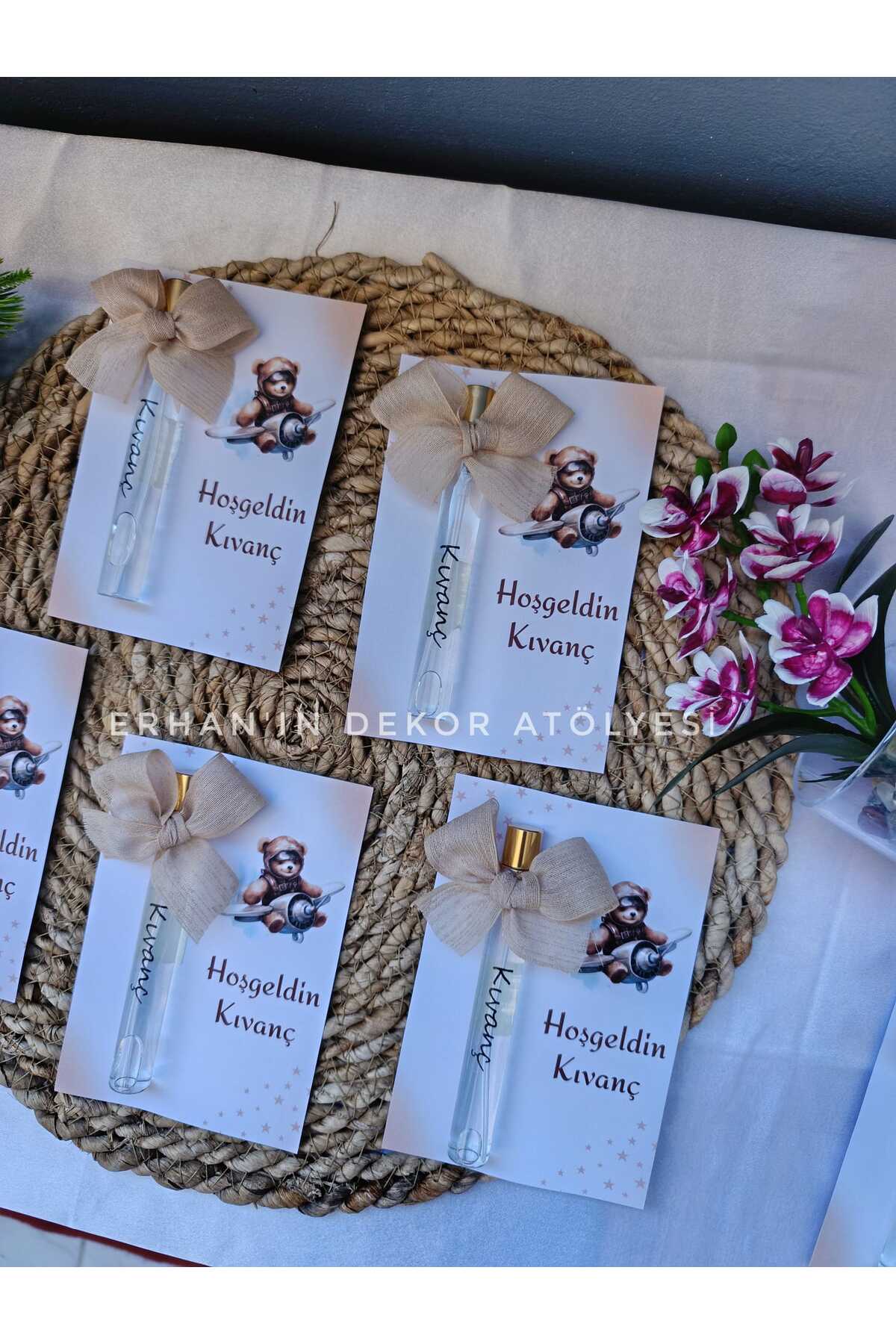 Erhan'ın Dekor Atölyesi El Emeği Ürünler İsme Özel Bebek Hediyelik Kolonya Mevlüt Hediyesi Doğum Günü Hediyelik 10 ADET fotoğrafı 2 (önizleme)