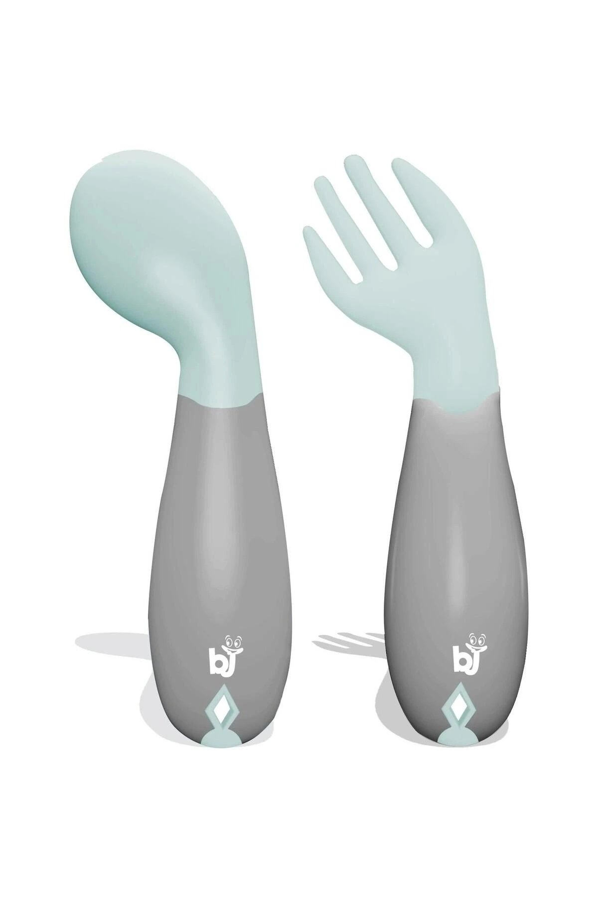 Babyjem Açılı Mama Çatal Kaşık Seti - Yeşil