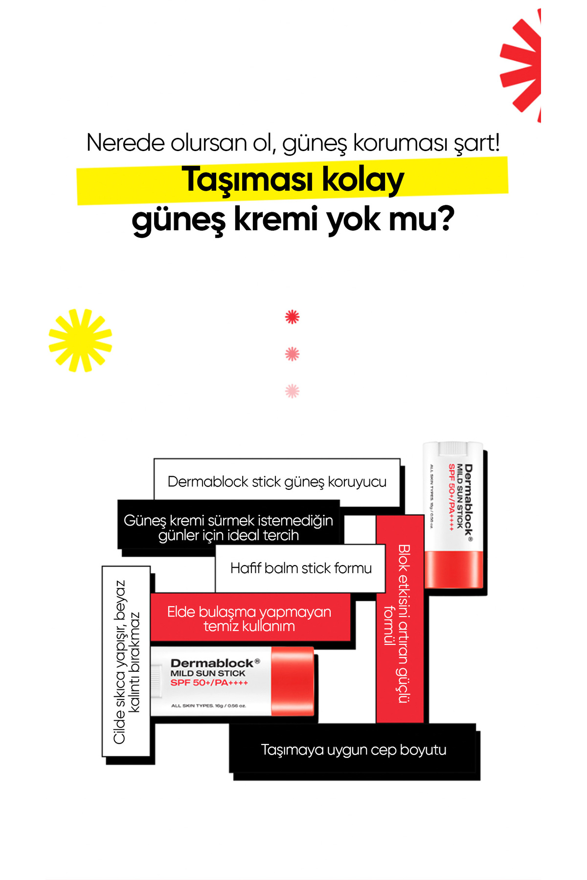 کرم ضد آفتاب ملایم SPF 50+ PA ++++ - کرم ضد آفتاب استیک کره‌ای با بافت سبک — 8809694625733 — تصویر 4 از 8