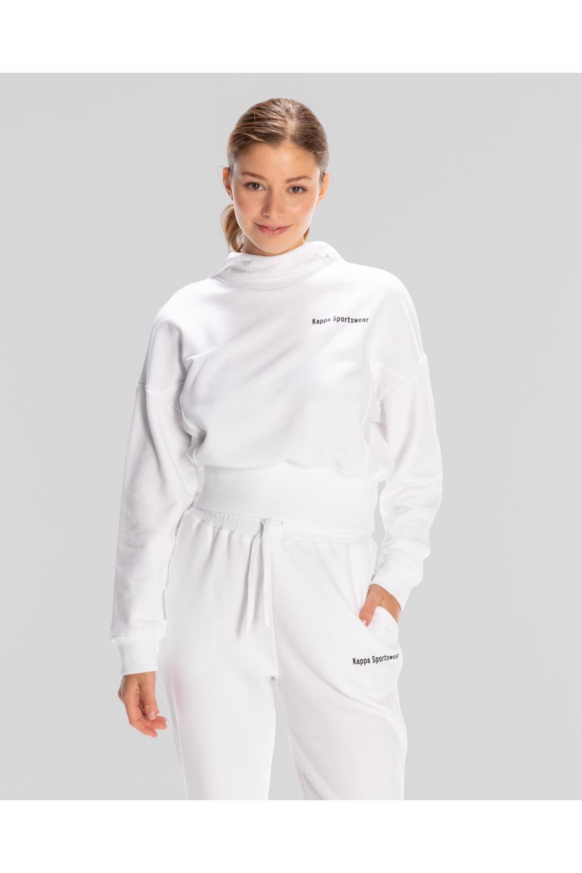Kappa Authentic Jessa Hoodie Wmn Kadın Beyaz Regular Hoodie görsel 4