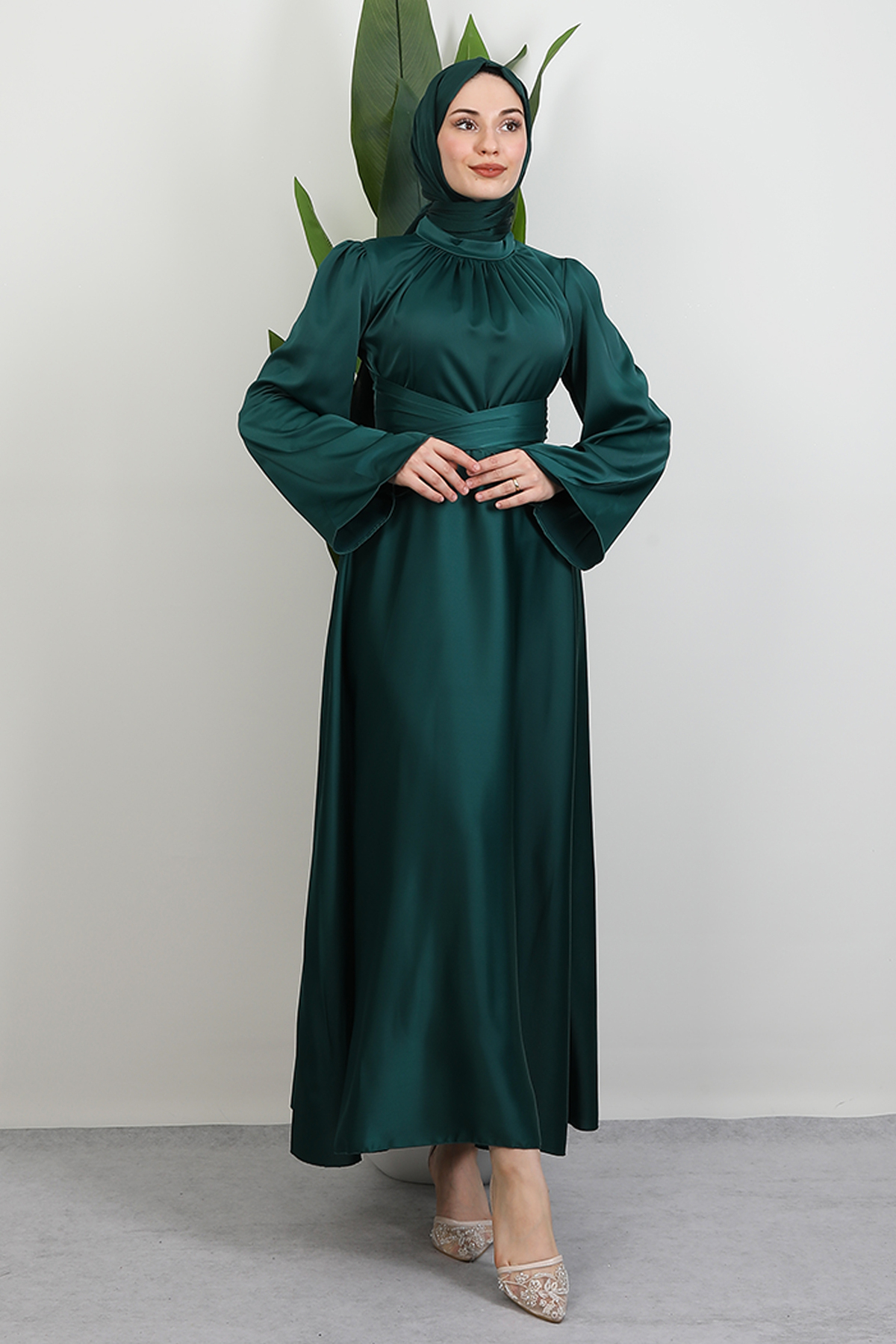 Nazli Modest Dress Emerald
