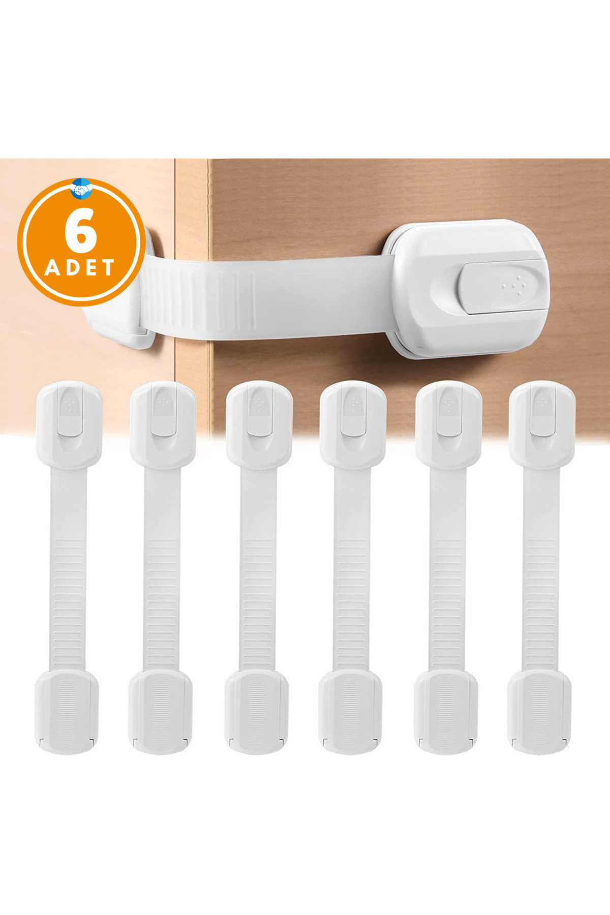 Miningaa 6 Adet Iz Bırakmaz Kolay Montaj Çocuk Bebek Koruma Mobilya Çekmece Dolap Güvenlik Kilidi fotoğrafı 4 (önizleme)