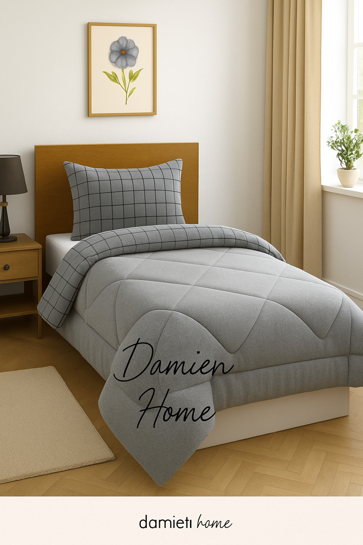 Genel Markalar Tek Kişilik Lüx Wellsoft Yorgan Çift Taraflı Yorgan 155 X 215 + yastık kılıflı