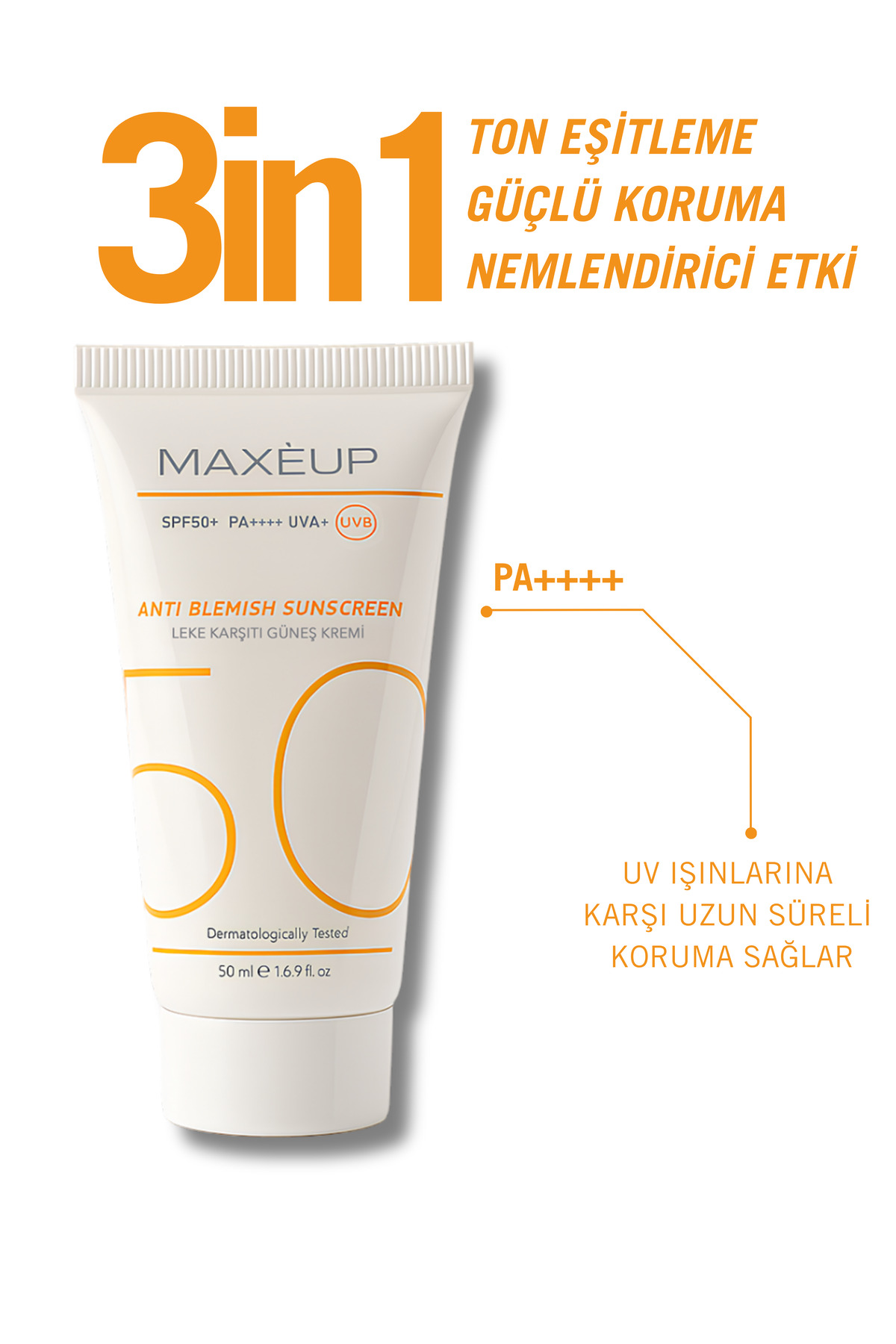 Yüksek Koruma ve Nemlendirici Etkili Güneş Koruyucu Krem SPF50+ Yüz Güneş Kremi | 50 ML x2 | — MAXE05 — تصویر 4 از 8