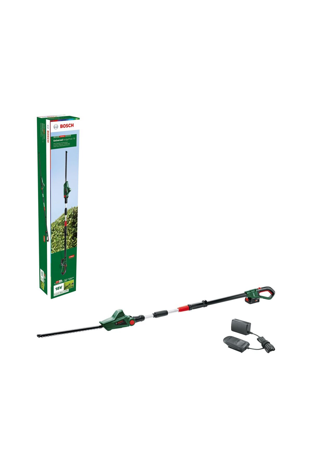 Delixa çalı budama Universalhedgepole 18 (, şarj cihazı, karton, 18 Volt System, 2,5 Ah)