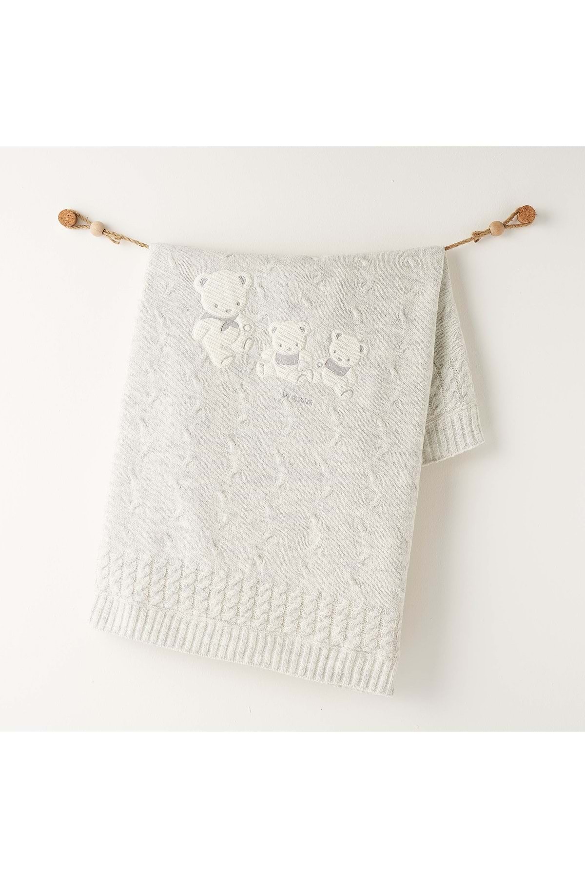 Ac26341 Knitwear Blanket 85x100 Grey Melange