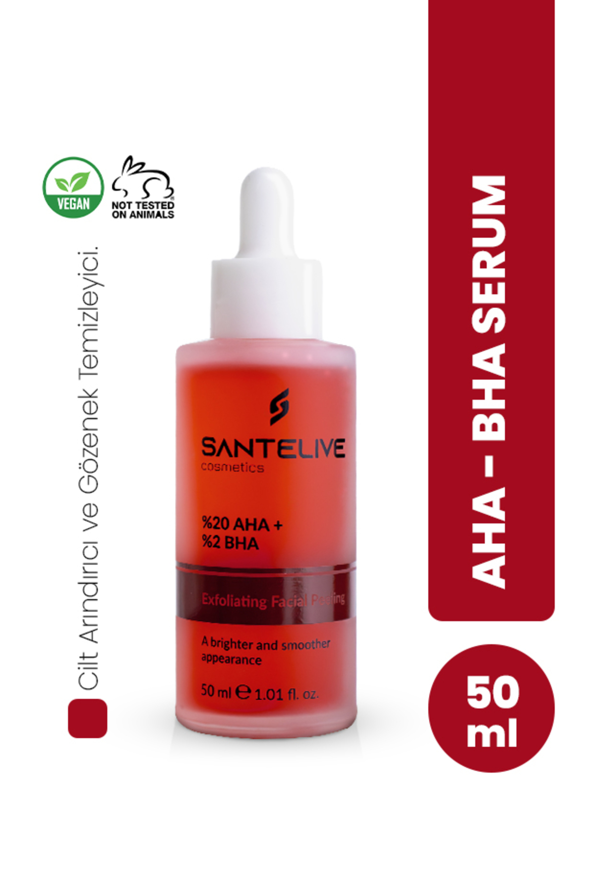 Santelive AHA + BHA Arındırıcı Peeling Serum 50 ml