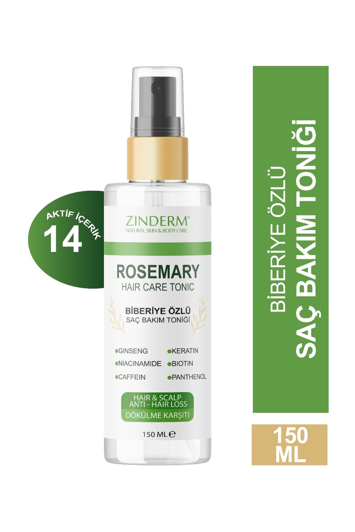 Saf Biberiye Suyu Saç Toniği Dökülme Karşıtı Ve Saç Uzamasını Destekleyici Tonik 150 ml