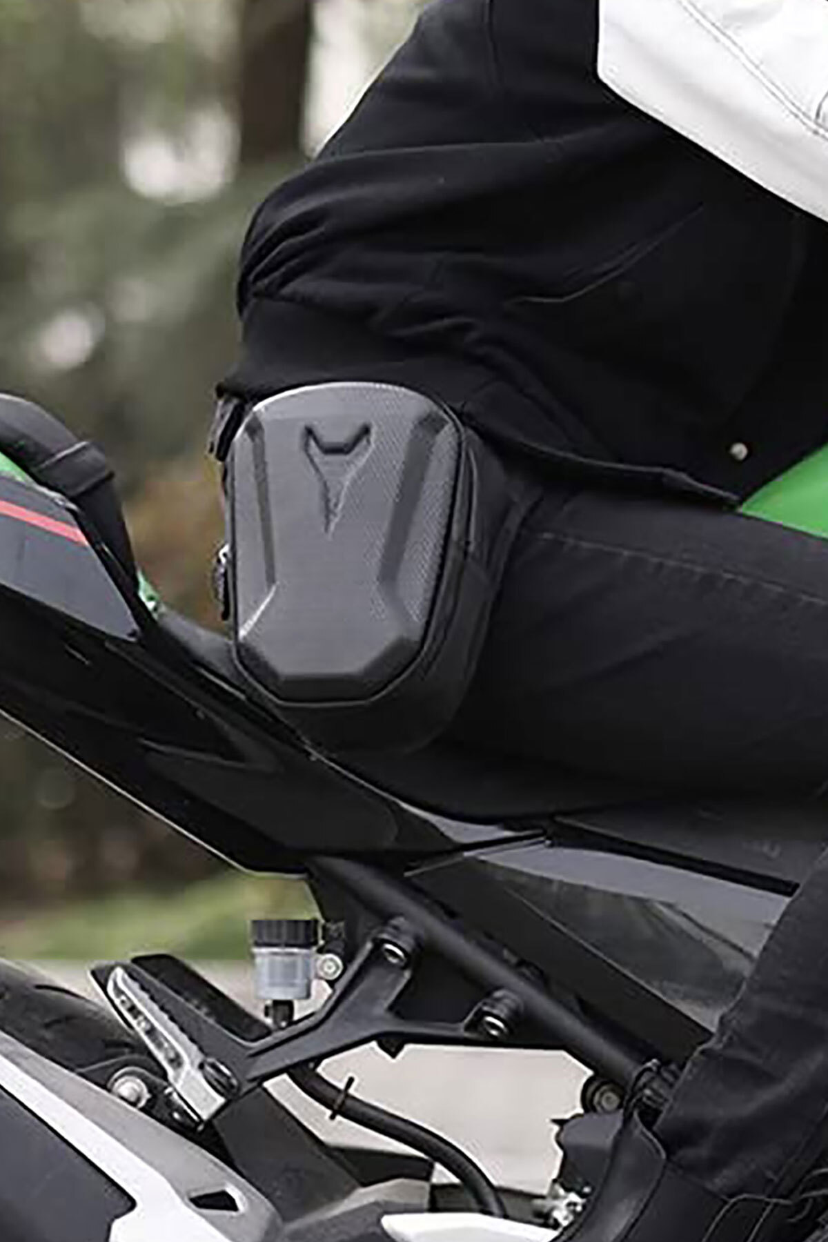 Lederax Motosiklet Bisiklet Scooter Bacak Çantası Bel Çantası LD617 görsel 5