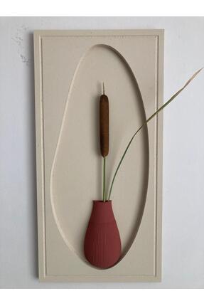 Aslan İskandinav tarzı 3 boyutlu duvar vazolu tablo / duvar vazolu dekoratif ...