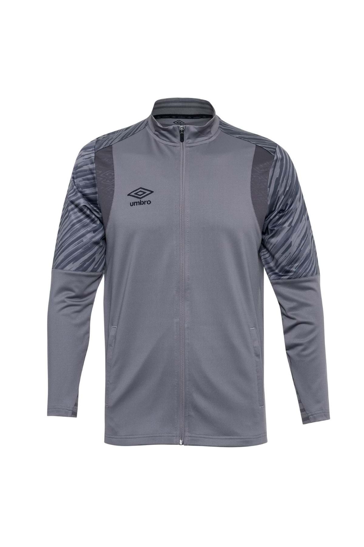  کاپشن ورزشی مردانه کلاه دار مدل TC-0211 Plus Camp Jacket Sweat Top به رنگ خاکستری