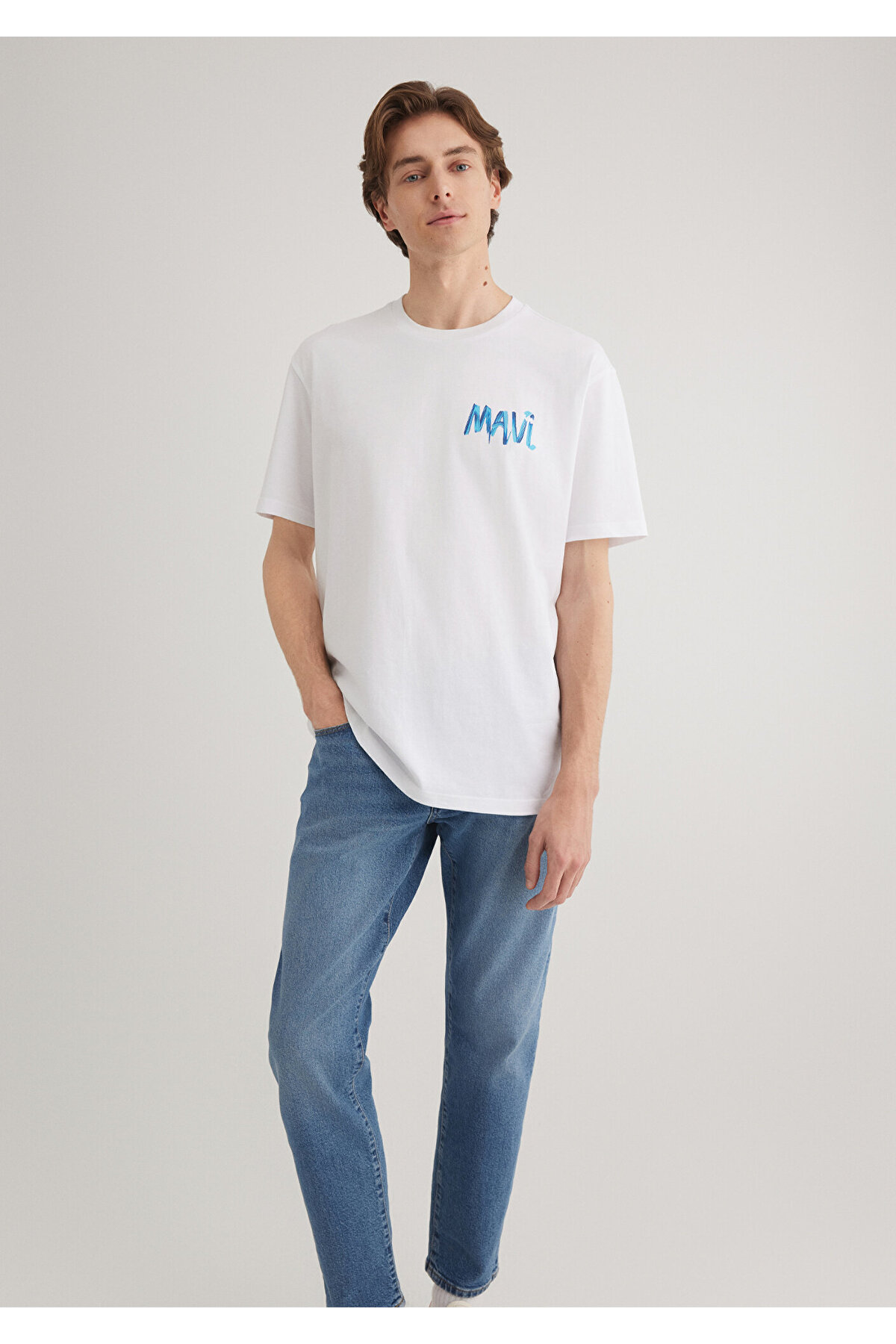تی شرت مردانه راسته آستین استاندارد | ماوی Mavi 612468 - تصویر 2
