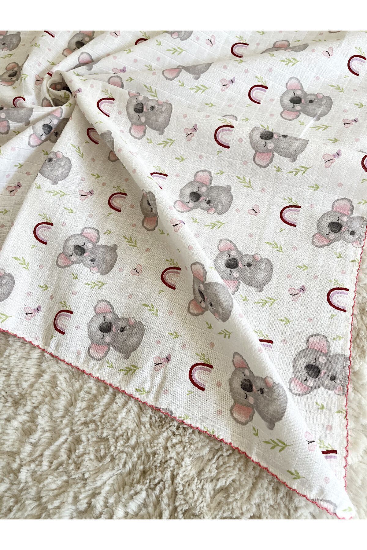 Cloudy Çok Amaçlı Müslin Örtü 18-koala 80x90 Cm, Yeni Doğan, Müslin Battaniye, Müslin Bez fotoğrafı 2 (önizleme)
