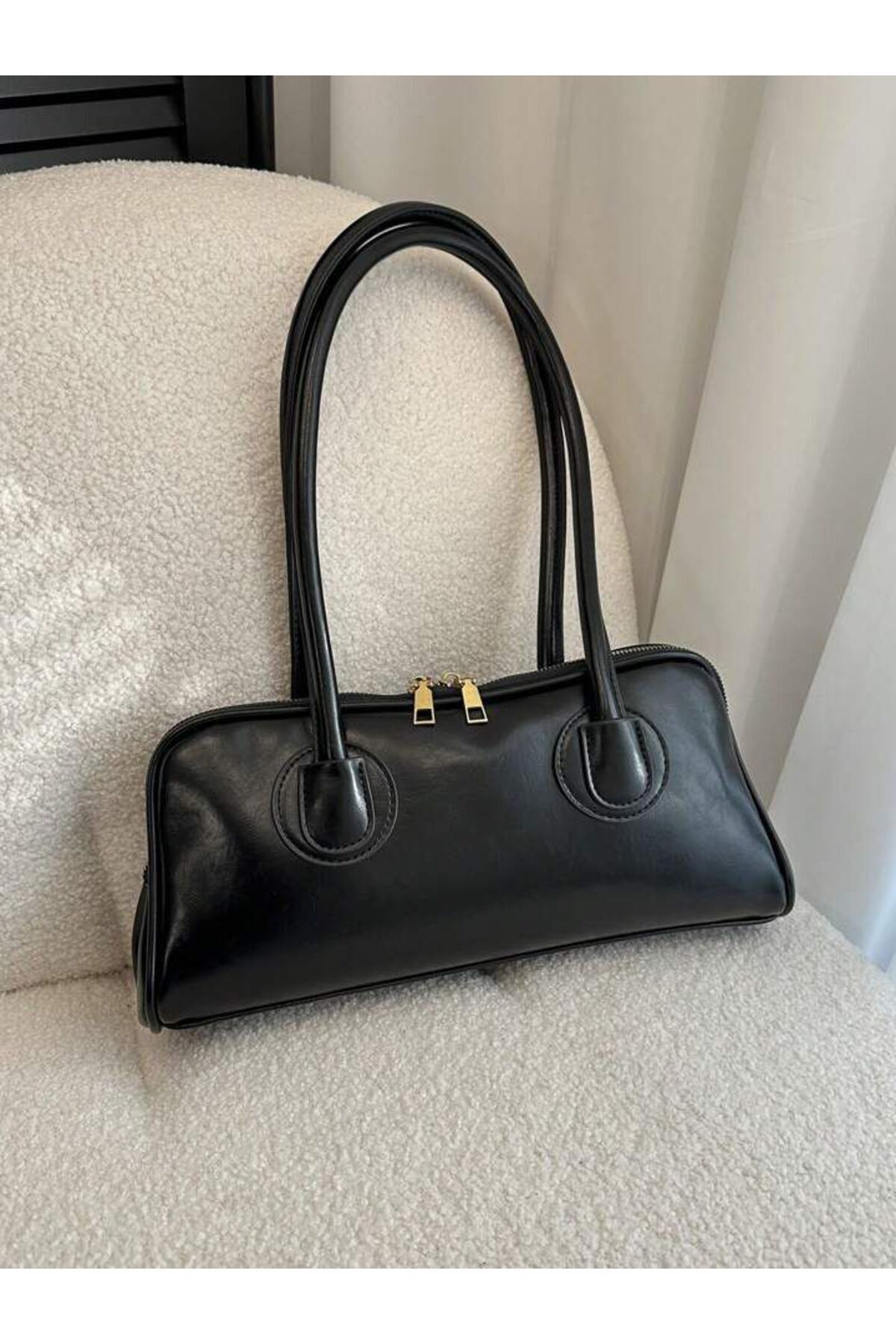 Nudia Monra Uzun Saplı Baget Model El Kol ve Omuz Çantası