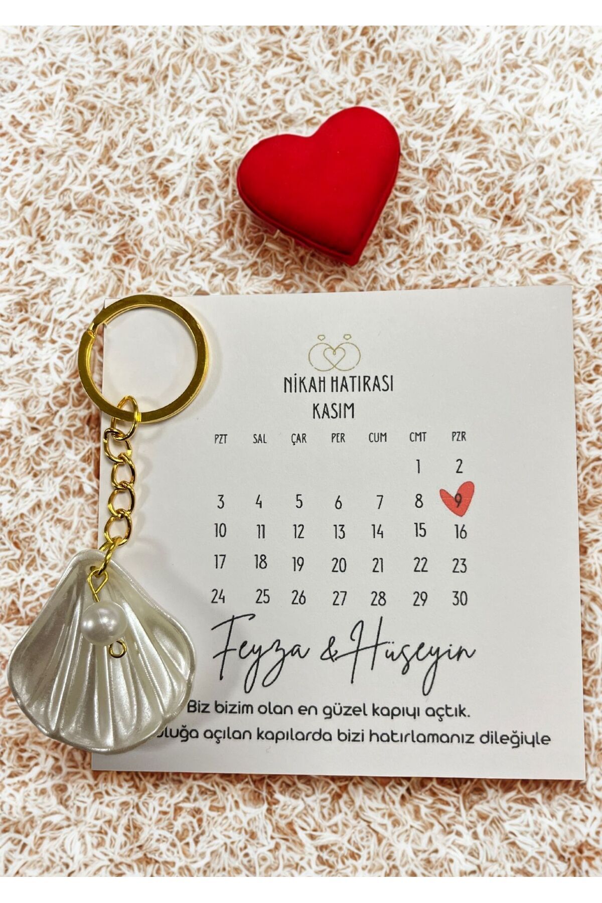 HEN GSM 10 Adet istiridye takvim nisan doğum mevlit kina ozel Gün Hediyesi Anahtarlık