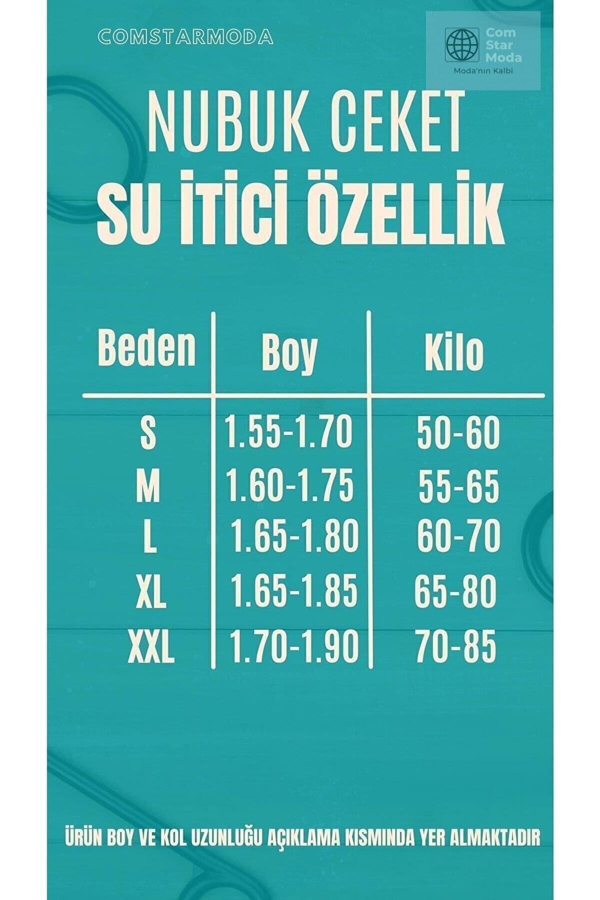 comstar  Erkek Dar Kesim Nubuk Süet Astarsız Likralı Su Itici Kolej Ceket - Görsel 4