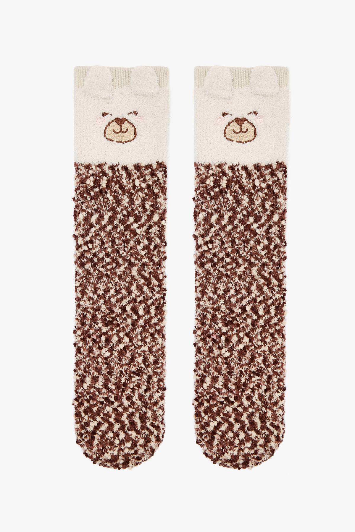 Penti Kırık Beyaz Sleepy Bear Ayı Nakışlı Ev Patiği