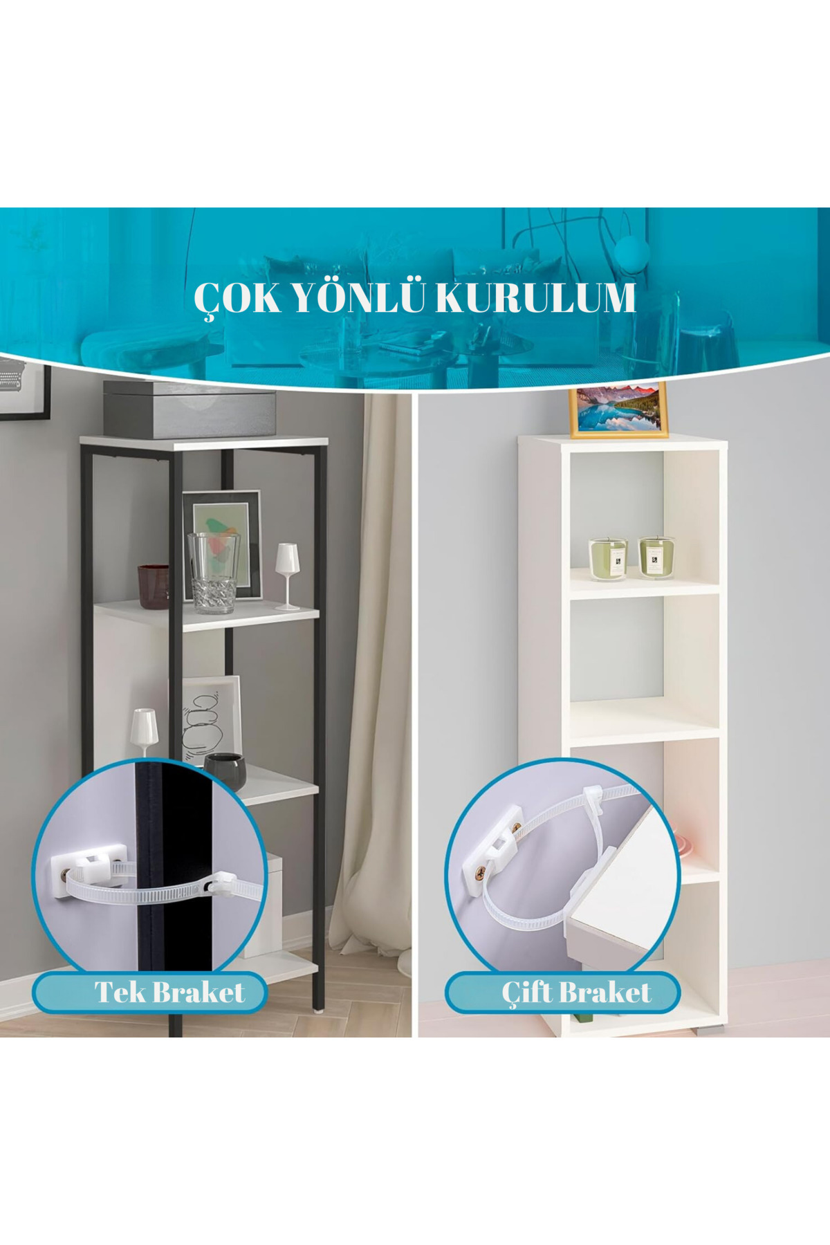 Miningaa 8 Adet Kolay Montaj Deprem Güvenlik Mobilya Dolap Düşme Engelleme Mobilya Sabitleme Bebek Güvenlik fotoğrafı 6 (önizleme)