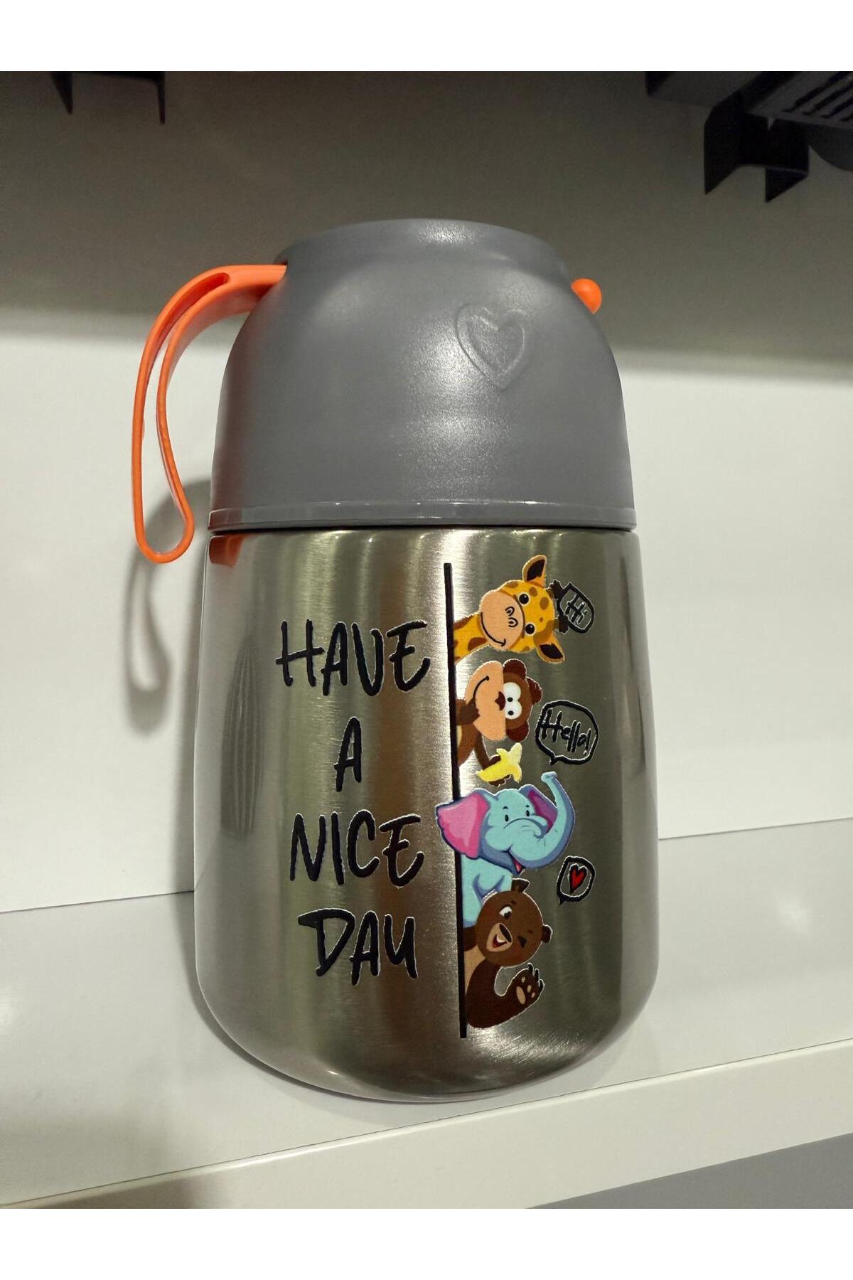 HOPEFUL DESİGN Desenli Termos 450ML Bebek Mama Saklama Termos Vakumlu Termos fotoğrafı 2 (önizleme)