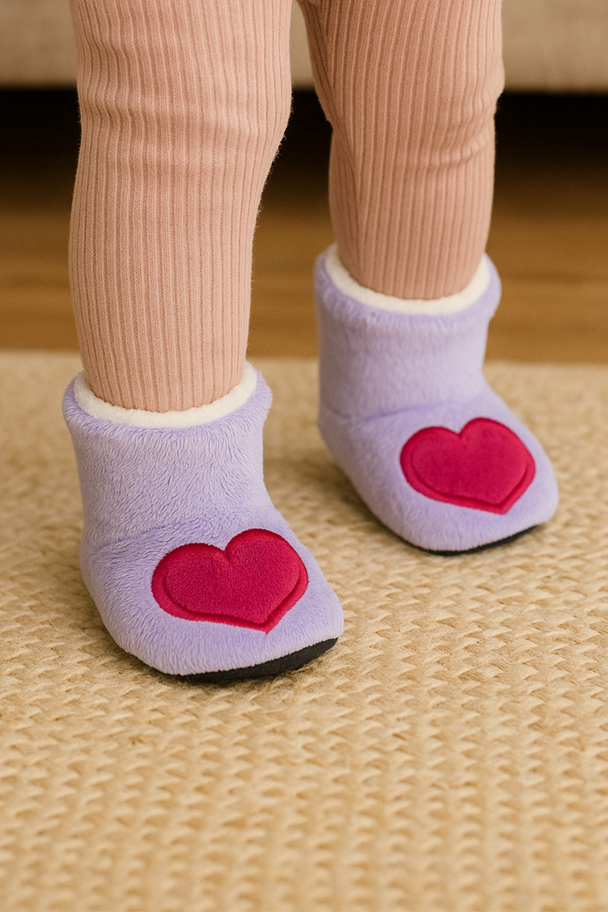 Children's Snoozies, Baby Home Boots, Cute Embroidered Baby Snoozies with Animal Pattern