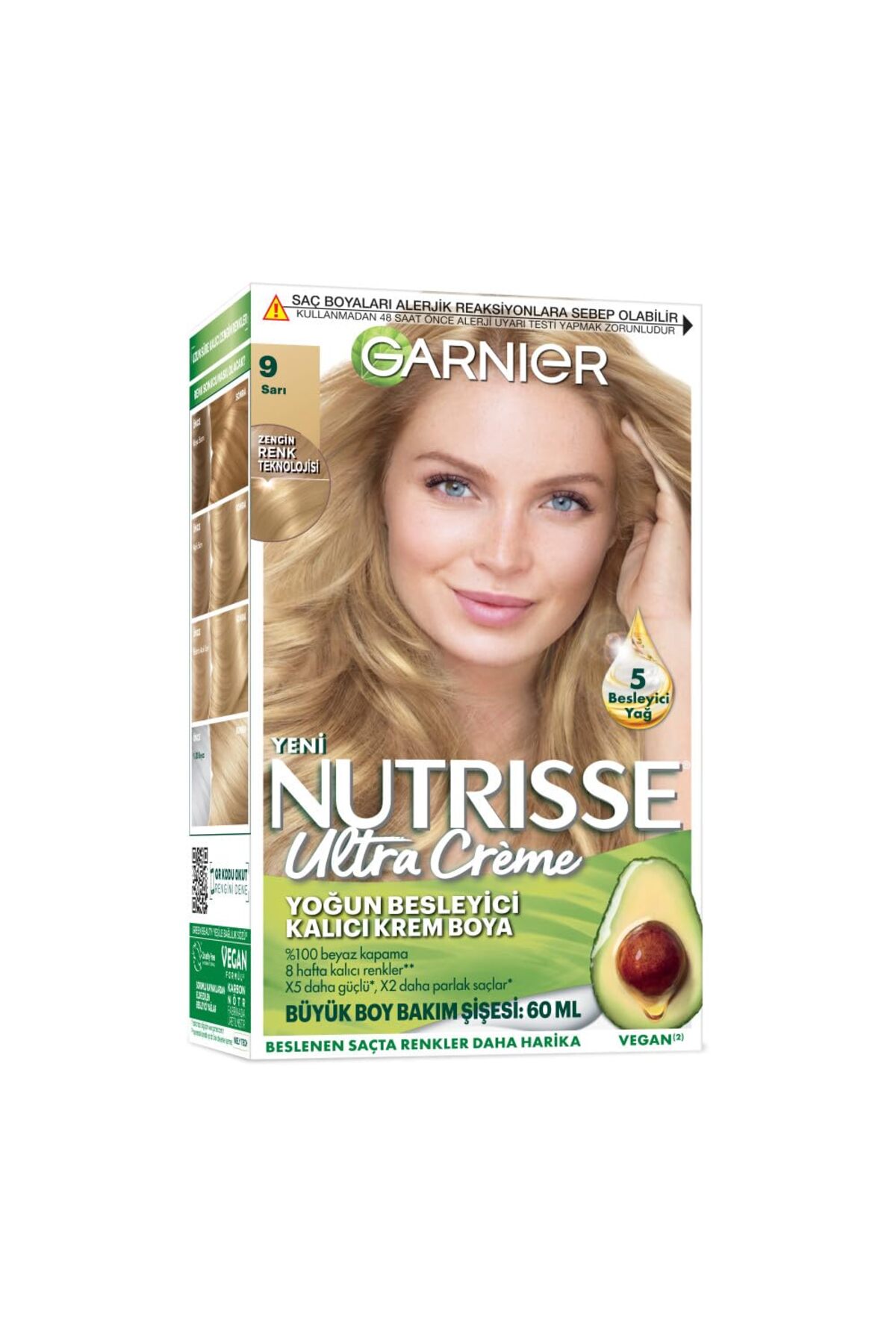 Garnier Nutrisse Yoğun Besleyici Kalıcı Krem Saç Boyası 9 Sarı