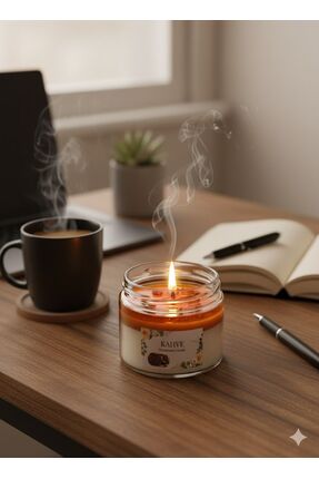 aralmini Kokulu Mum Terapi ve Çakra Jel Mum Kahve Aromalı Rituel Mum