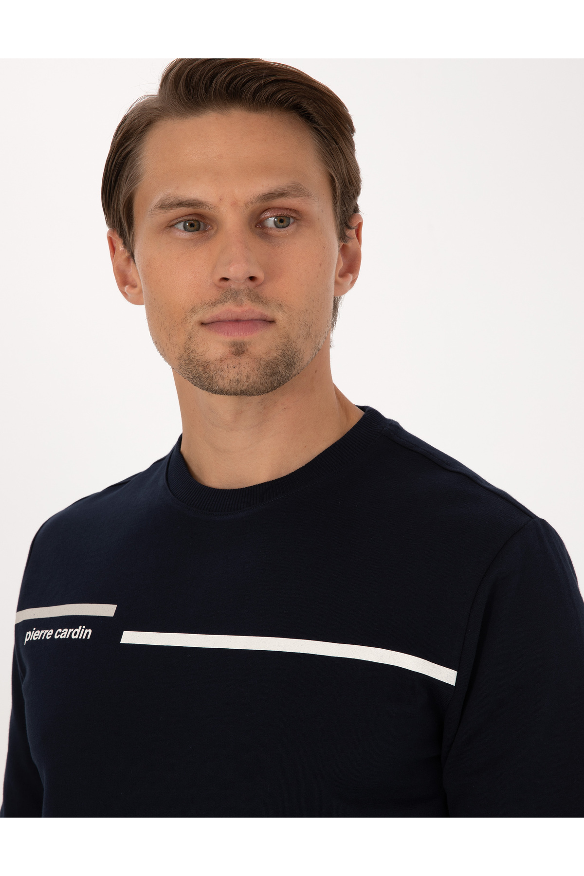 Pierre Cardin Lacivert Regular Fit Bisiklet Yaka Sweatshirt 50317675-VR033 görsel 2