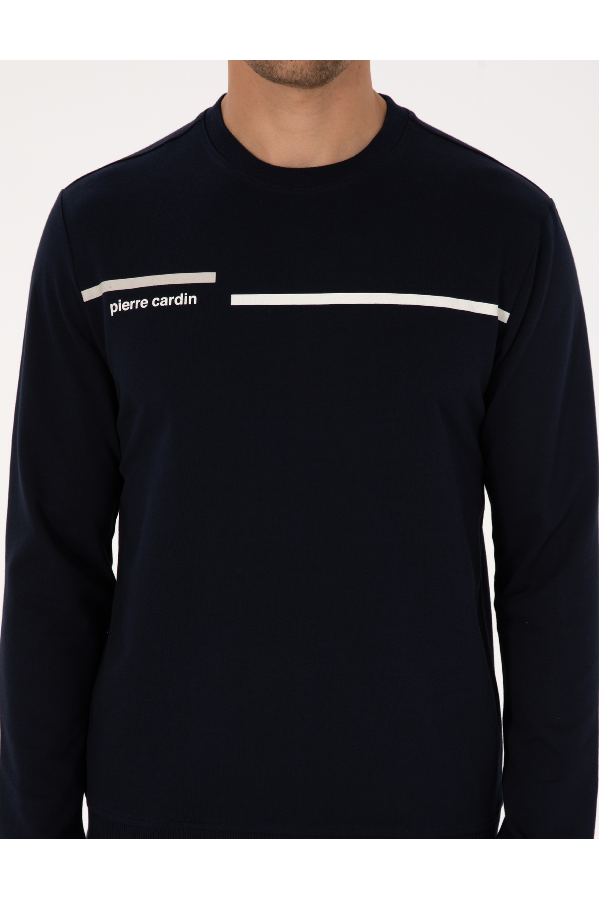Pierre Cardin Lacivert Regular Fit Bisiklet Yaka Sweatshirt 50317675-VR033 görsel 6