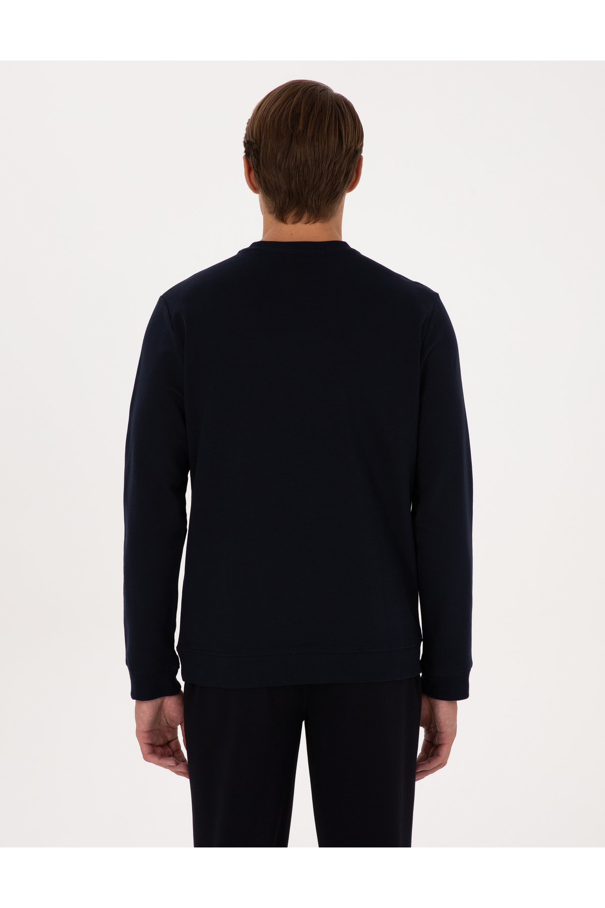 Pierre Cardin Lacivert Regular Fit Bisiklet Yaka Sweatshirt 50317675-VR033 görsel 5